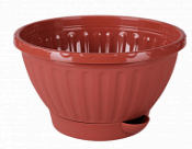 Горшок-кашпо коричневый с подставкой Мирабель 2,5 л.