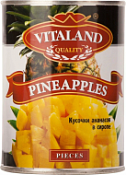 Ананасы куски Vitaland, 580мл 565 г