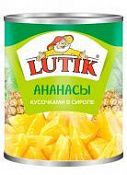 Ананасы куски, Lutik 580 мл