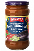Закуска баклажаны в остром соусе аджика "Кухмастер" 380 г