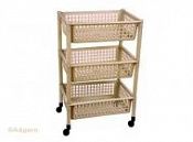 Контейнер для овощей 3-х секционный на колесиках