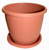 Горшок коричневый с подставкой Афина 11 л.