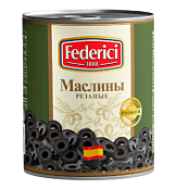 Маслины резаные ж/б Federici, 3 кг
