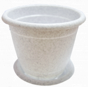 Горшок для цветов с подставкой мраморный D140 Пластик репаблик