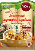 Вкусные идеи "Запеченный картофель с грибами в нежном соусе"