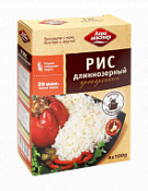 Рис длиннозерный пропаренный в пакетах для варки "Агромастер"