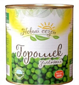 Зеленый горошек 3000 г (сух вес 1800г) ж/б, Новый сезон