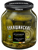 Огурцы маринованные мини пикантные сладко-пряные Лукашинские, 340 г