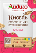 Кисель овсяный Клюква, моментальный, с топинамбуром, 30 г Кисель овсяный Клюква, моментальный, с топинамбуром, 30 г