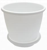 Горшок белый Афина с подставкой 11 л.