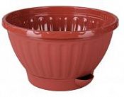 Горшок-кашпо коричневый с подставкой Мирабель 3,5 л.