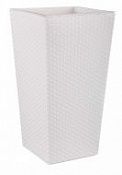 Кашпо напольное (325*325*610) Ротанг белый (Альтернатива)