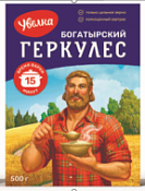 Хлопья овсяные Геркулес Богатырский 15 минут "Увелка" 500 г