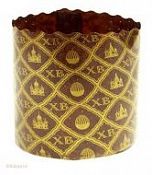 Форма бумажная для кулича h=60 d=70 Золото Купола