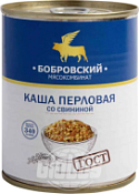 Каша перловая со свининой 340гр ГОСТ Бобровский МК