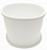 Горшок белый с подставкой Афина 0,5 л.