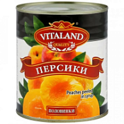 Персики половинки 850мл/820гр Vitaland
