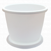 Горшок белый с подставкой Афина 2,2 л.