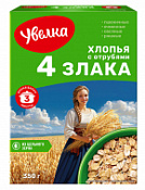 Хлопья 4-зерновые с отрубями "Увелка" 350 г