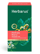 Чай зеленый с добавками Herbarus Имбирь Мята (24 пак) Чай зеленый с добавками Herbarus Имбирь Мята (24 пак)