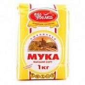 Мука пшеничная в/с Увелка 1кг. 1/5 Мука пшеничная в/с Увелка 1кг. 1/5