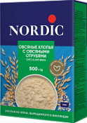 Хлопья овсяные с овсяными отрубями NORDIC 500 г Хлопья овсяные с овсяными отрубями NORDIC 500 г