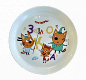 Детская тарелка-обучайка Три кота