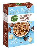 Мюсли  Хрустящие Chocolate trio "4LIFE" 350 г  Мюсли  Хрустящие Chocolate trio "4LIFE" 350 г