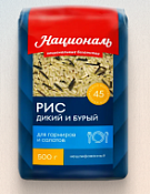 Рис «Смесь дикого и бурого риса» Националь PREMIUM 500 г