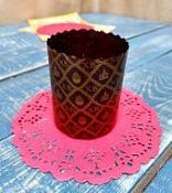 Форма бумажная для кулича h=85 d=110 Золото Пасха