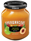 Мусс яблочно-персиковый Лукашинские, 370 г