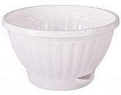 Горшок-кашпо белый с подставкой Мирабель 2,5 л.