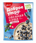 Каша сиюминутка овсяная с черникой "Увелка" 40 г