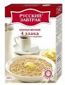 Хлопья из 4 злаков русский завтрак с пшеничными отрубями, 400 г., 1/12 Хлопья из 4 злаков русский завтрак с пшеничными отрубями, 400 г., 1/12