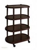 Этажерка овальная 4-х секционная на колесиках