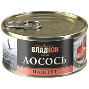Паштет из лосося ключ 100гр ж/б Владкон