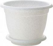 Горшок для цветов с подставкой мраморный D190 Пластик репаблик