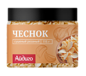 Чеснок резаный, банка-туба, 115 г. Айдиго