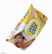 Салфетки влажные 100% чистоты детские с календулой и витамином Е клапан 100 шт