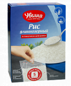 Рис длиннозерный шлифованный в пакете для варки "Увелка"