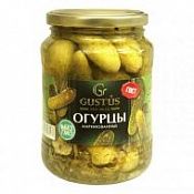 Огурцы маринованные, 680 гр./720 мл., ст/б., 1/8 GUSTUS