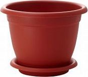 Горшок для цветов с подставкой терракотовый D190 Пластик репаблик