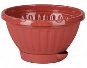 Горшок-кашпо коричневый с подставкой Мирабель 1,5 л.