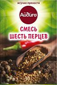 Приправа Смесь шесть перцев 30 г Айдиго